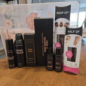 Hair Styling Product Set with Shine Spray and Styling Gel